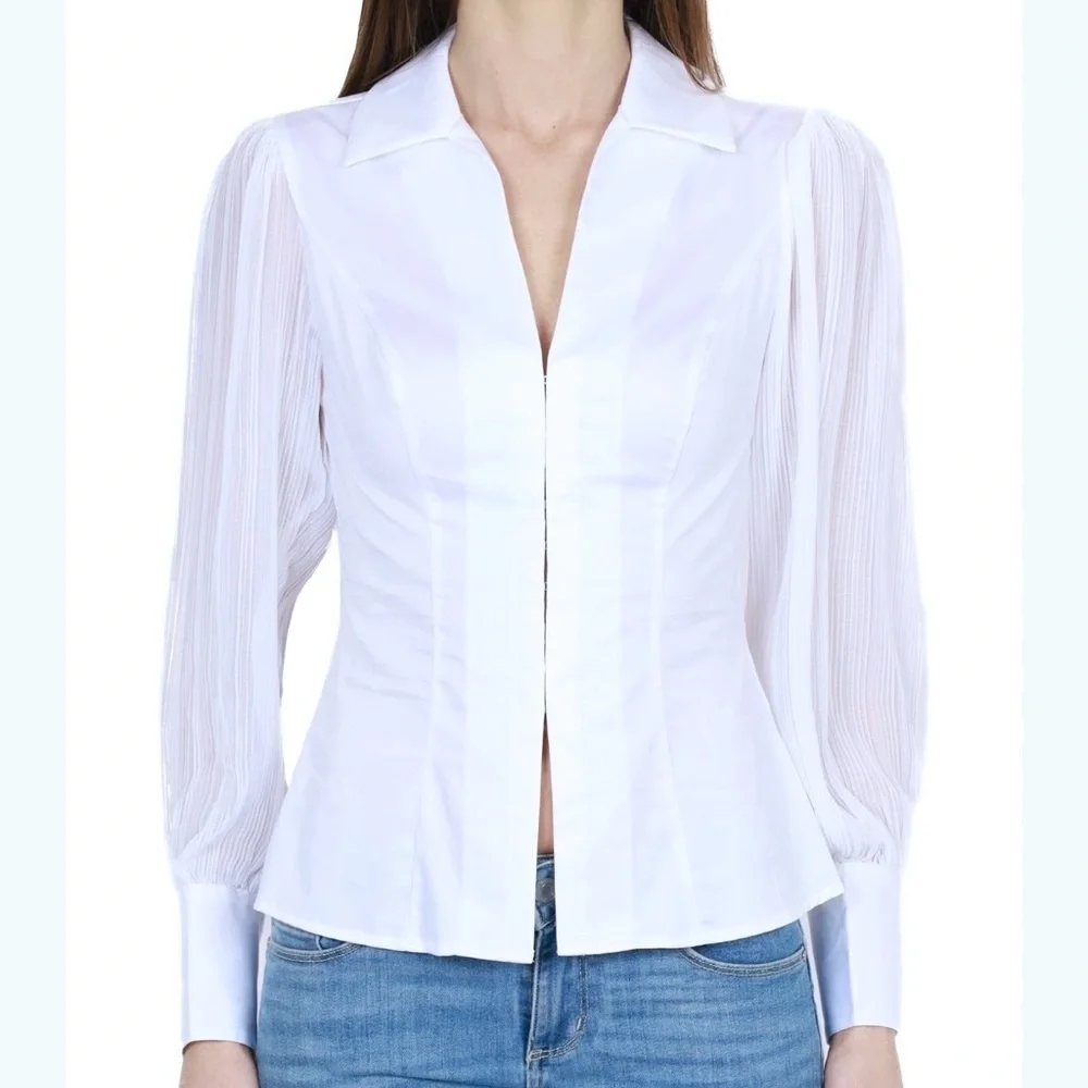 NWT Guess Cotton Button-Up Shirt - Picture 3 of 14